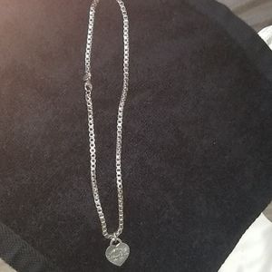 Tiffany and co 16inch venician chain & charm